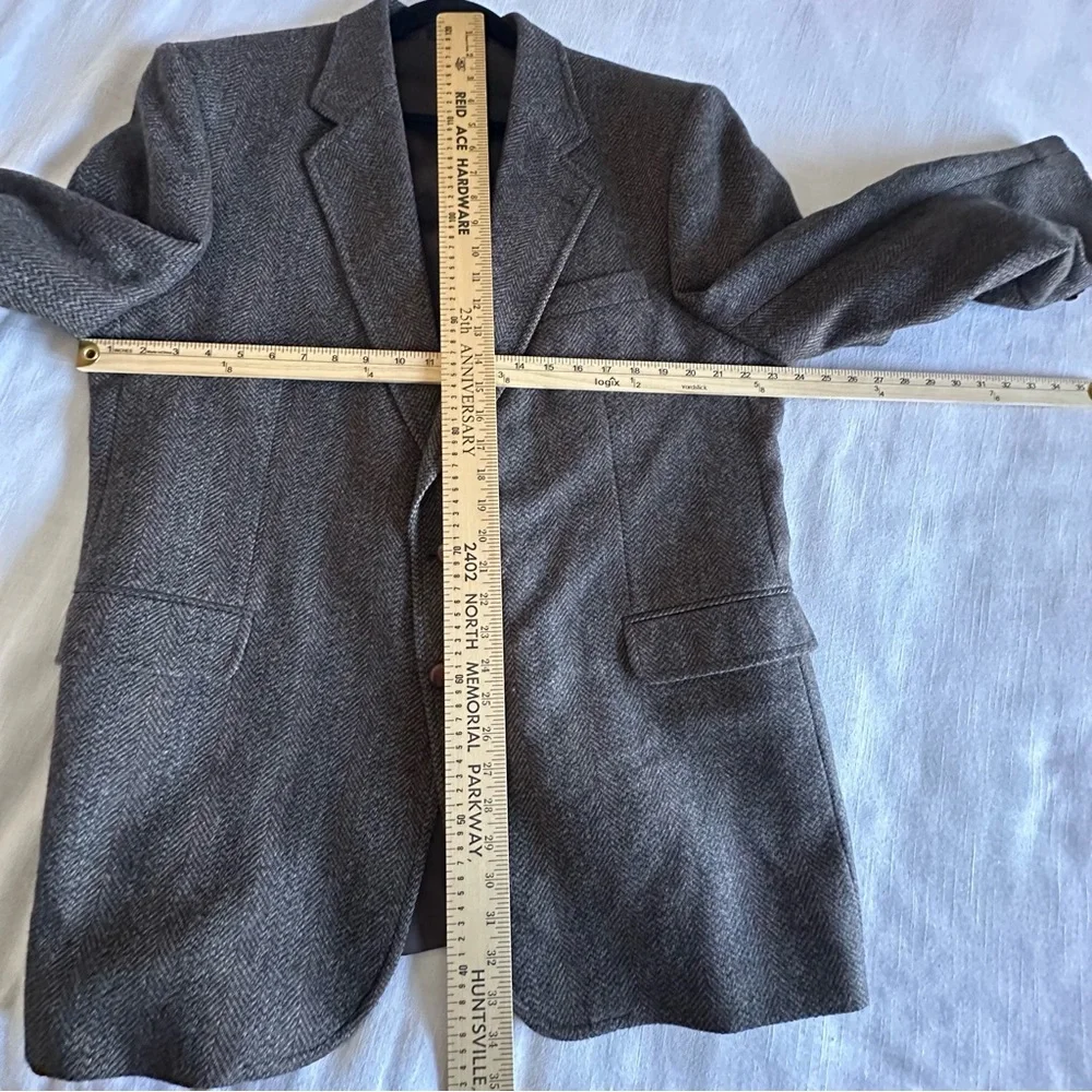 English Manor Blazer Mens 46 Herringbone Tweed Sport Coat Equestrian Heritage - Picture 6 of 13